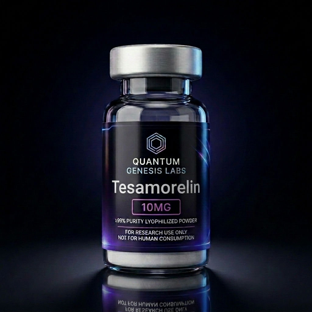 Tesamorelin 10MG / vial — premium research peptide vial by Quantum Genesis Labs